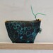 Leather suede Purse - Stumpy - Pebble -  Turquoise/ Black