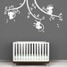 White Monkey Tree Branches Wall Decal by LittleLion Studio