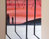 Misty mountain pines...18x24x.75 gallery stretched canvas