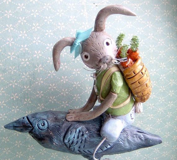 Spring Easter Bunny Crow Rider as seen in PRIMS magazine 2011