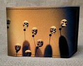 Leather wallet - mens wallet - skulls wallet
