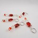 Red Crystal Wired Stitch Marker Set (5)  for Knitting