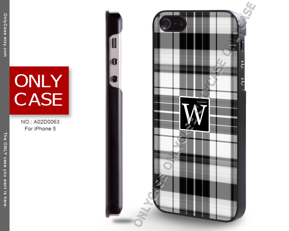 iPhone 5 Case, Grid Pattern, Monogram, Initial, Custom, Personalized Covers, iPhone Case, Case for iPhone - A02D0063