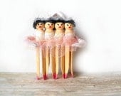Clothespin Ballerina Ornament - Altered Art Doll - Mixed Media Assemblage