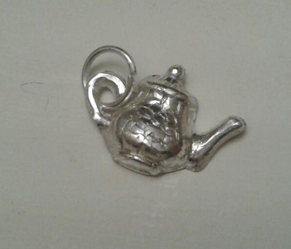 Handmade Solid Silver Teapot Charm