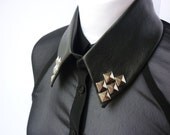 Collar, Womans/girls edgy faux leather studded detachable statement collar, spring fashion accessory