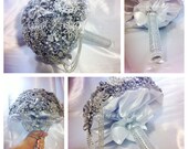 STUNNING Brooch Bouquet - faux pearl, rhinestone, diamonte, crystal, bling.