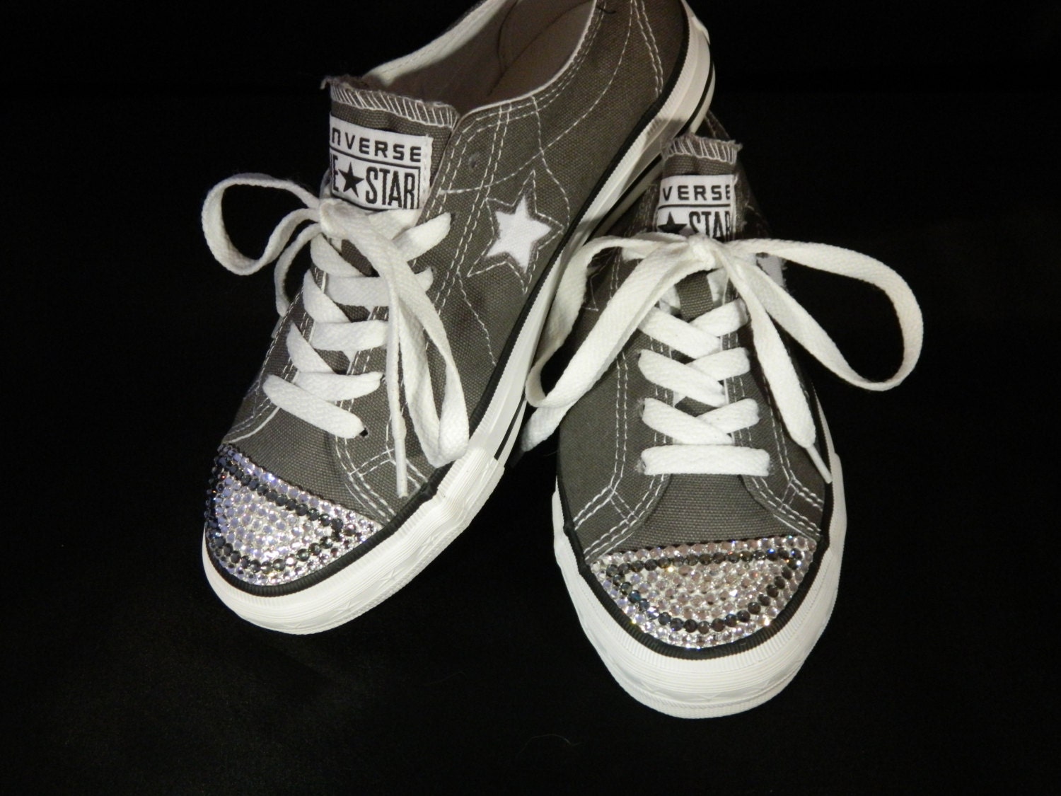 Converse Custom Bling Shoes Handset with Genuine Swarovski Elements - Ladies Size 5 1/2