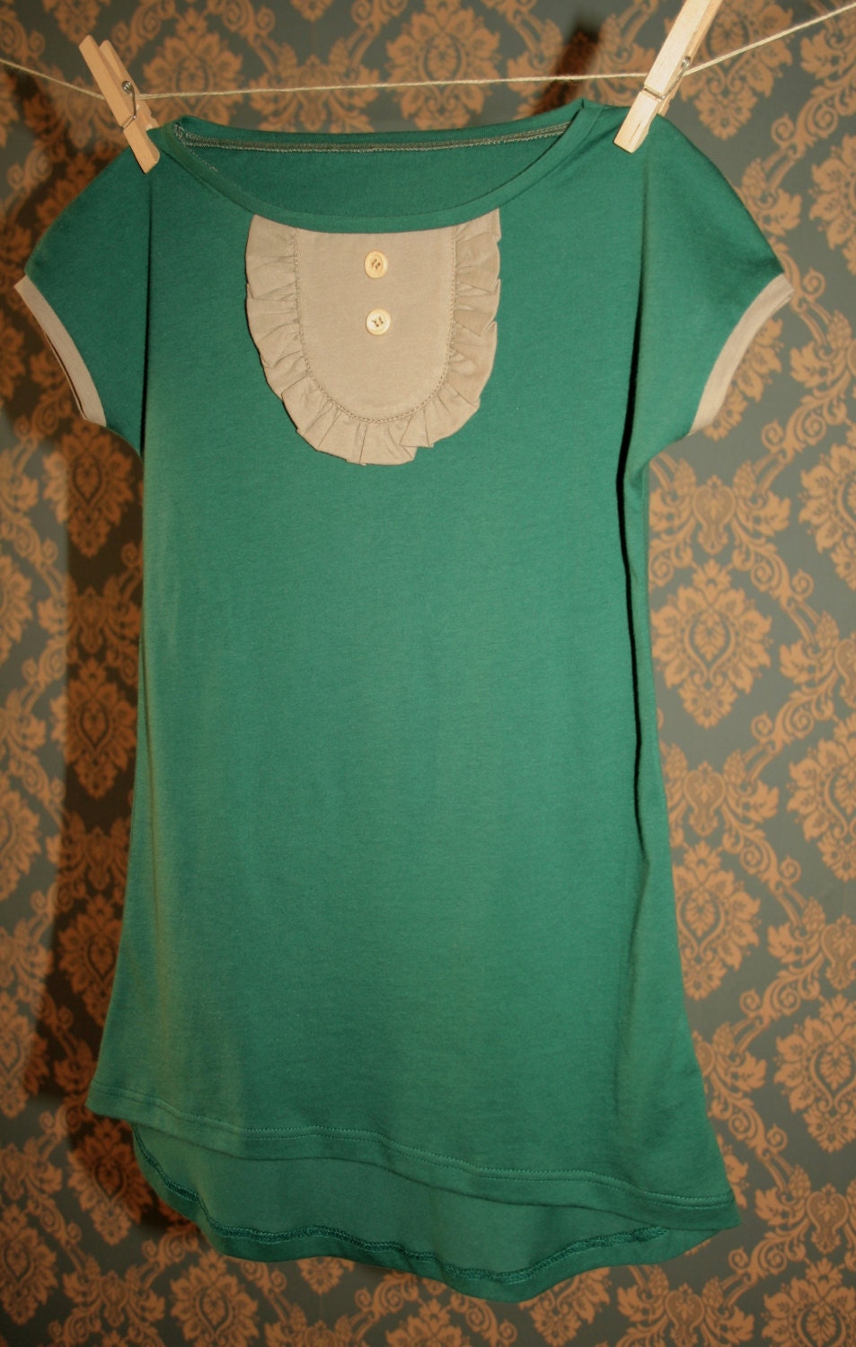 Nice organic cotton girls summer dress ocean colour