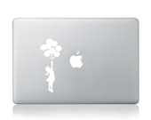 Banksy Girl 1----Mac decal Macbook Decals Macbook Stickers Macbook Pro decals Macbook Air decals Vinyl decal for Apple Mac iPad iPhone