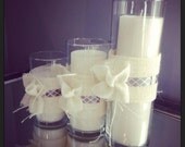 Burlap Wrapped Vase or Candle Holder
