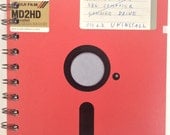 5.25" Floppy Disk notebook PINK Recovery binder - Computer Geek Nerd Retro Gaming SKETCH PAD Artist