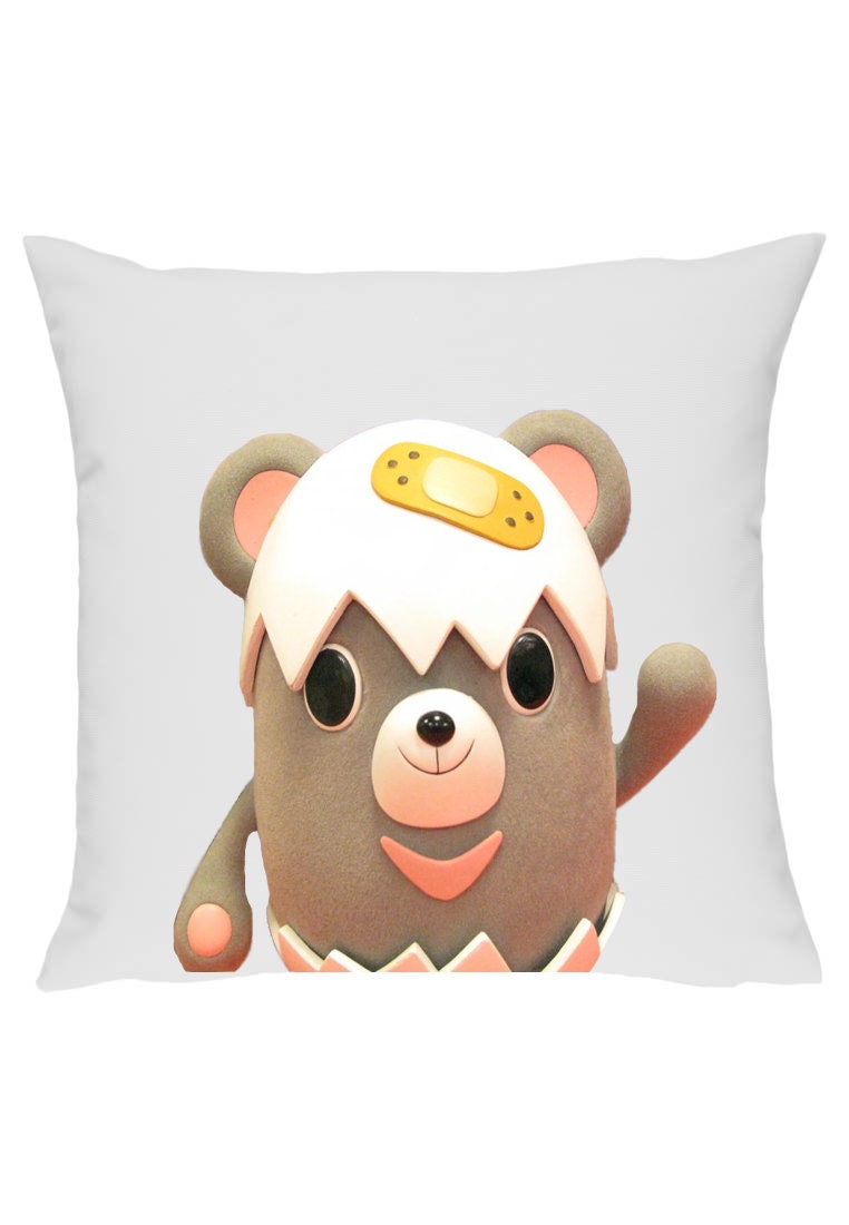 Princess Stand In - Adorable Grey Bear - Taiwanese Drama - Pillow / Cushion Cover 12 x 12 handmade