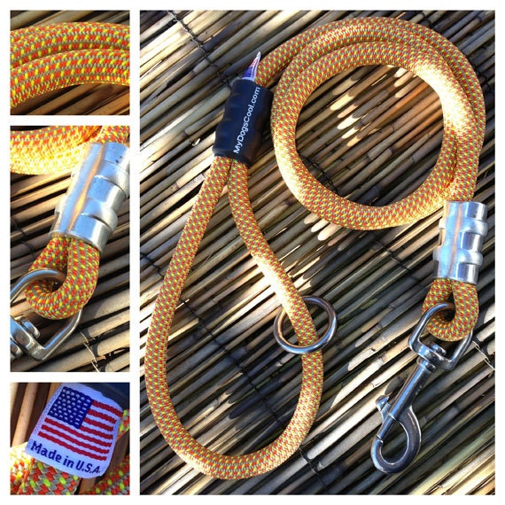 The Best Custom Climbing Rope Dog Leashes Made in USA