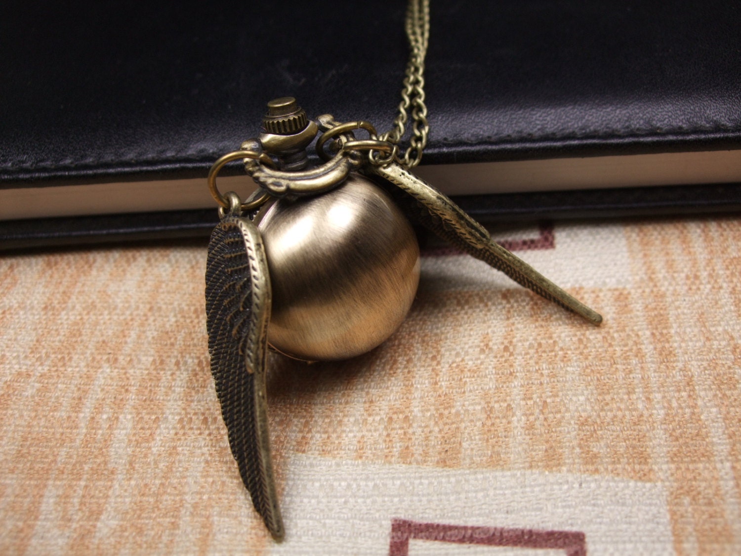 harry potter witch wings golden ball vintage style jewelry steampunk pocket watch womens brass antique pendant bronze chain new y001