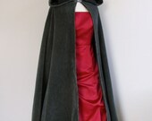 Shadow Grey Hooded Long Cloak