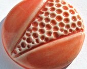 Ceramic Cabochon in RedOrange