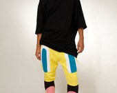 Empathetic Eyes drop crotch Sweatpants, UNISEXX large, ready to ship