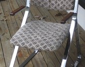 Mid Century Modern Chrome Z Shaped Chair---AMAZING