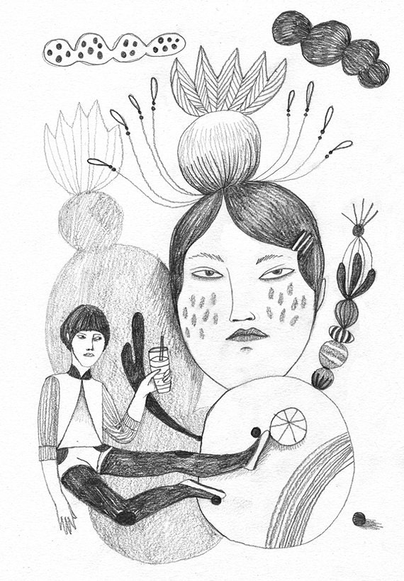 Rendez-vous, Original drawing on Canson