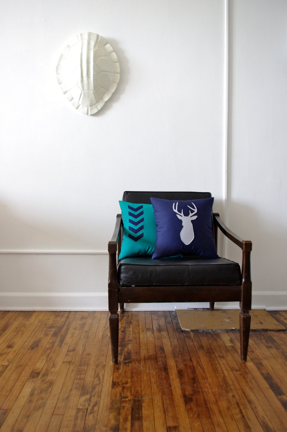 Chevron and Deer Pillow Set - Gray Beige and White Home Decor