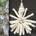 White Pearl Necklace Pendant, Stick Pearls, Emerald and Sterling Silver