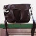 Tambale Leather Handbag in Eggplant Burgundy.  Made to order.