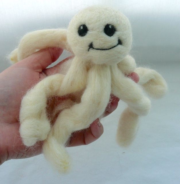 Lulu's Stabby Sea Critter - Needle felted Squid
