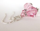 Simply Pink Crystal earrings For breast cancer awareness