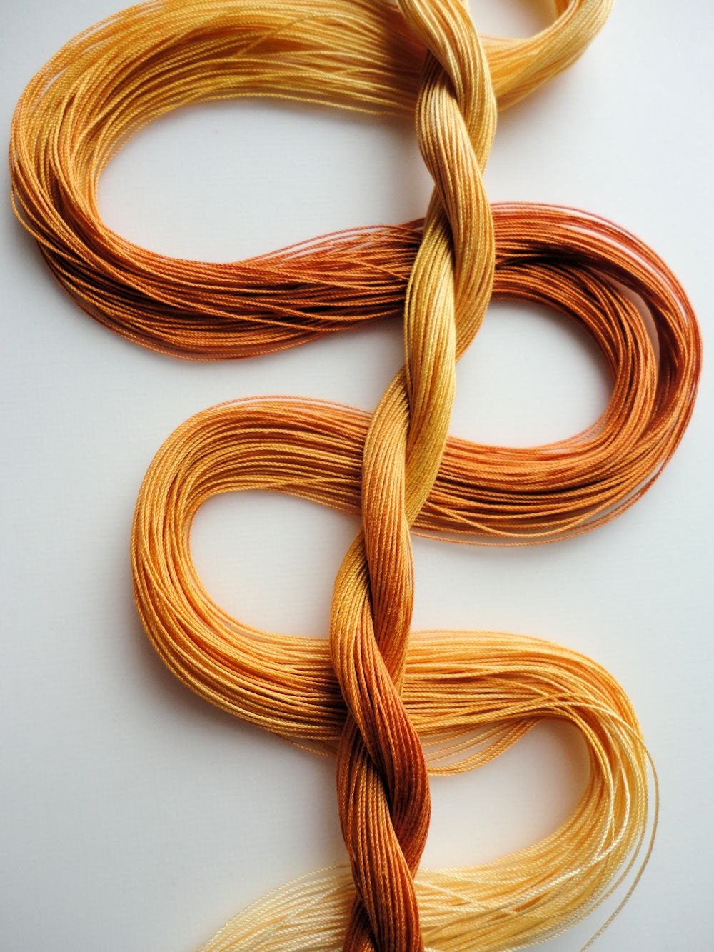 Size 30 hand dyed tatting thread  "Gold Dust"
