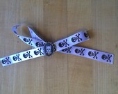 Black and White Skull and Crossbones Barrette for LARP, Steampunk, Cosplay