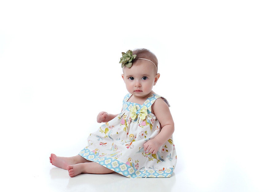 PDF Baby Dress Pattern - Square Neck Dress and Top sewing pattern for Baby 0 to 24 months