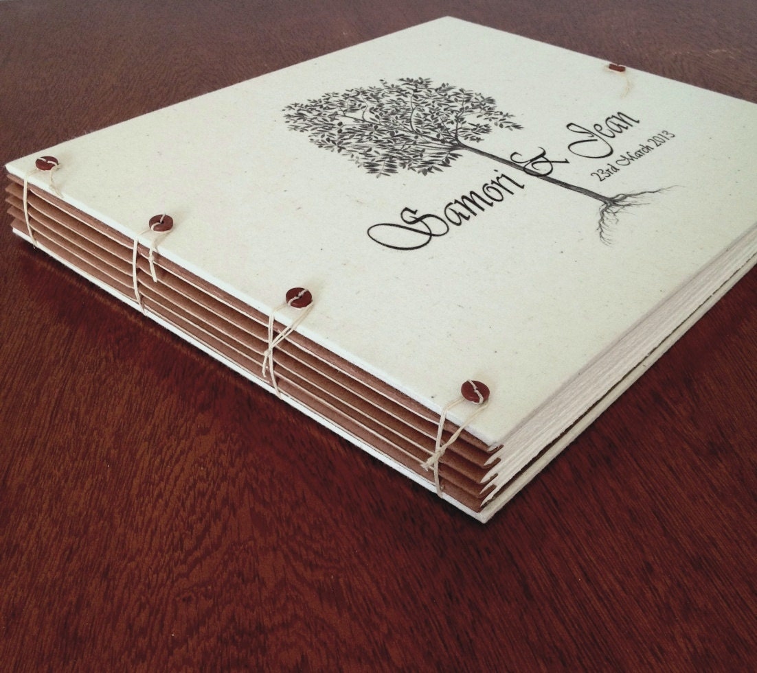 Large Personalized Wedding Album for Guest Book or Photos - Expandable - Custom Made