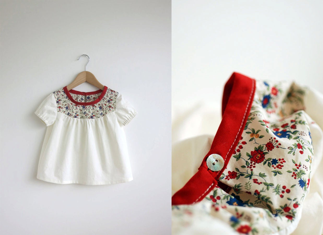 cotton blouse with Liberty print detail