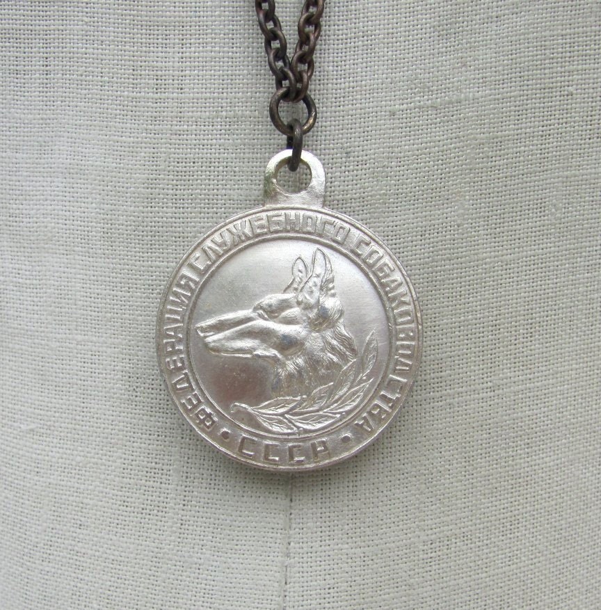 Handmade Russian Vintage dog charm pendant necklace steam punk jewelry mixed metal long brass ox  k36