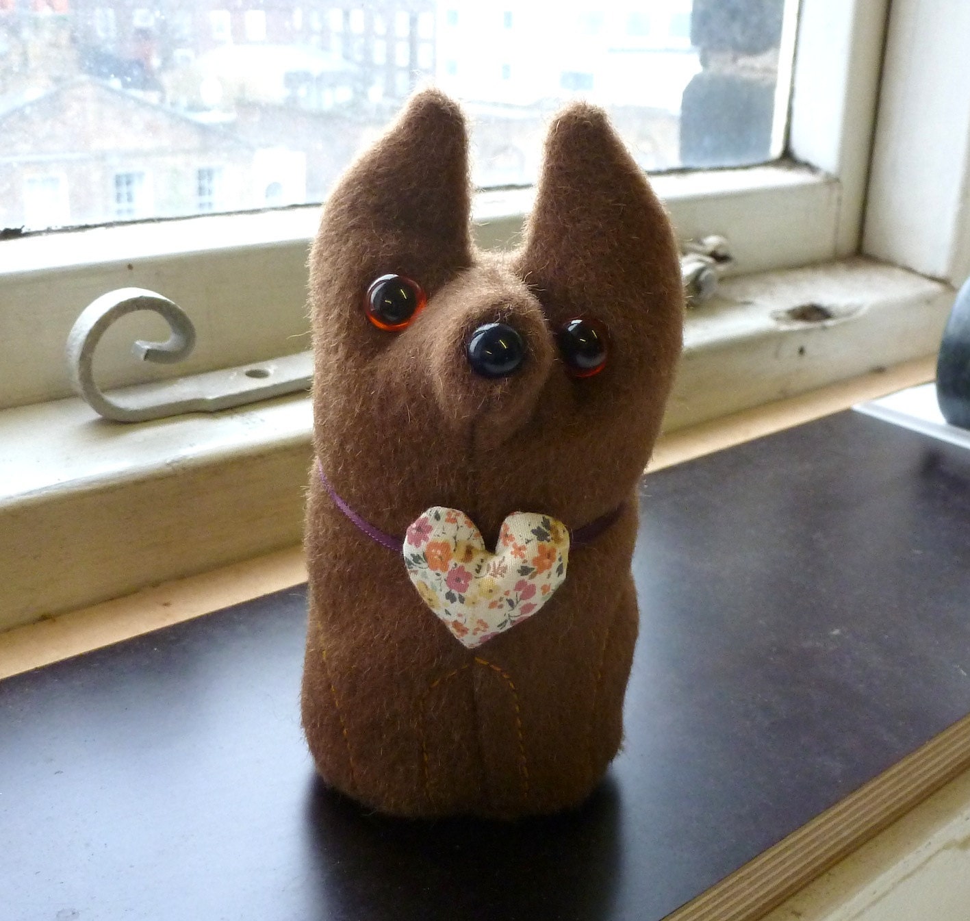 Fox Cub Mini With Tie on Heart