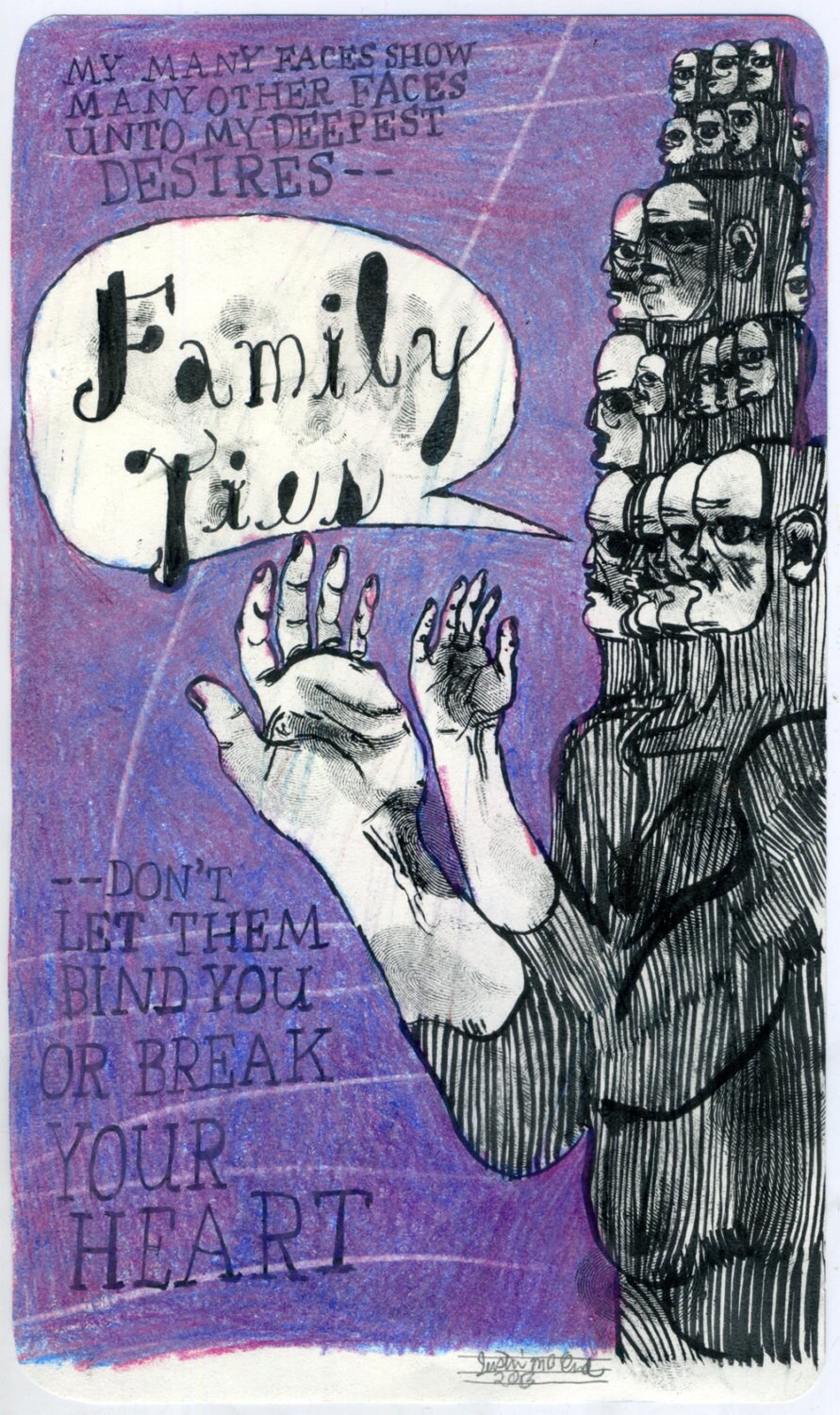 Family Ties (original drawing, 2013)