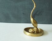 Brass Ring Holder : Jewelry Tray, Vintage Brass Bird
