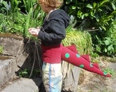 Red and Green dragon/dinosaur tail costume