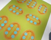 handpainted 2' x 3' floor mat