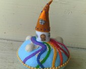 Rainbow Cottage Felt Pincushion