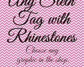 Stethoscope Tag -  Any Graphic in Shop - with Swarovski Rhinestones - Steth Tag