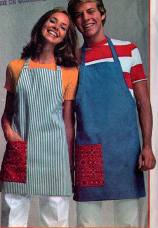 1970s Original Vintage Sewing Pattern Simplicity 5546 Craft Apron UNCUT