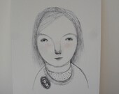 Viola - original drawing on paper