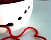 Pure White Ceramic Wheel Thrown Yarn Bowl - Made To Order