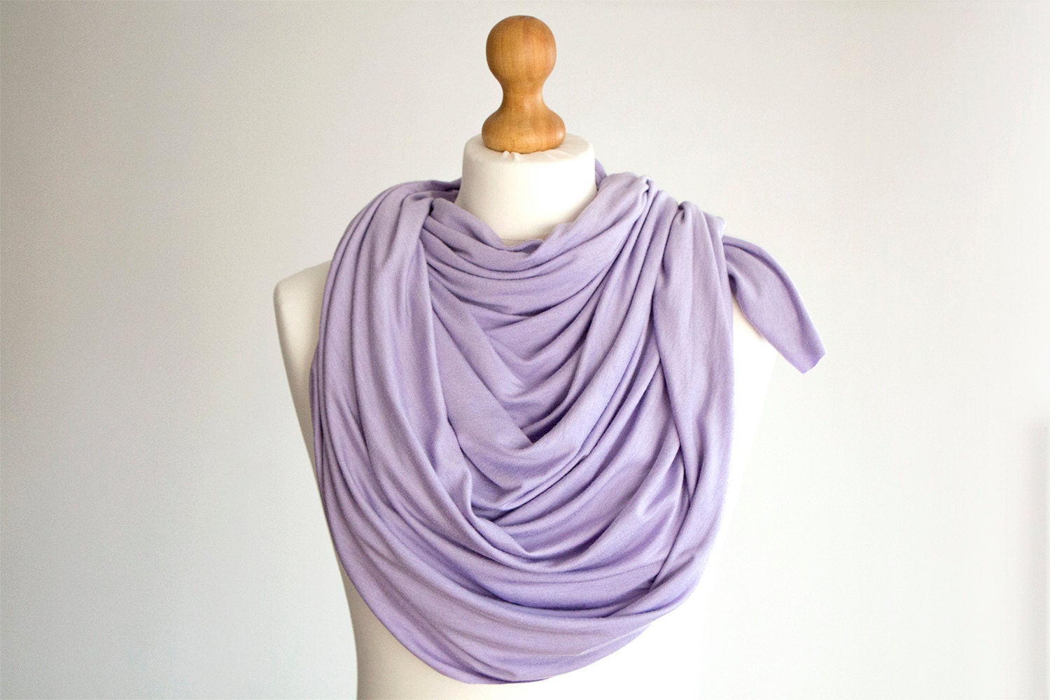 Lilac Jersey Scarf
