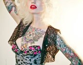 Studded Skull Denim Mini Bustier