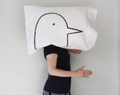 NEW Love Bird Pillow case : 300TC Standard - home decor, bedding, gift for grad, classic black and white
