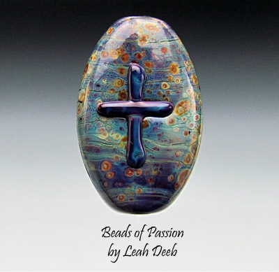 Handmade Glass Beads of Passion Focal - OOAK Old Rugged Cross Set