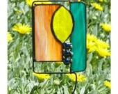 Stained Glass Plant Stake-Retro Mod